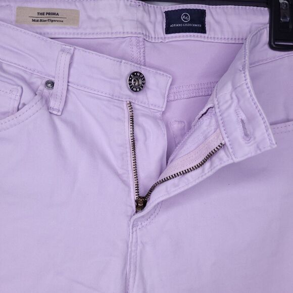 Adriano Goldschmied Jeans Womens 26R Lilac The Prima Mid Rise Cigarette - Picture 5 of 14